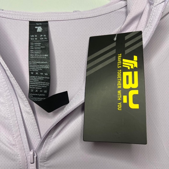 TBY Travels Together With You Zip Up Hooded Lightweight Athleisure Jacket Size M - Picture 5 of 6